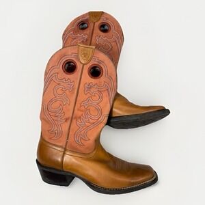 Ariat Women's Leather Western Boots Size 7B Style 16846 Square Toe Embroidered